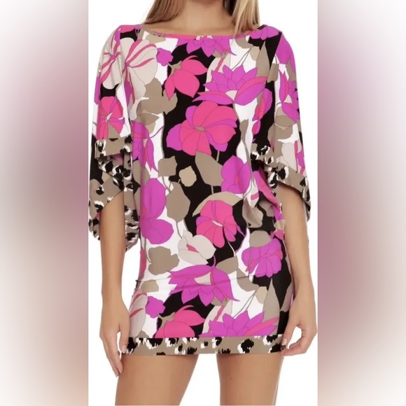 TRINA TURK Lynx Swim Tunic Sarong Coverup Size Medium NWT - Picture 1 of 6